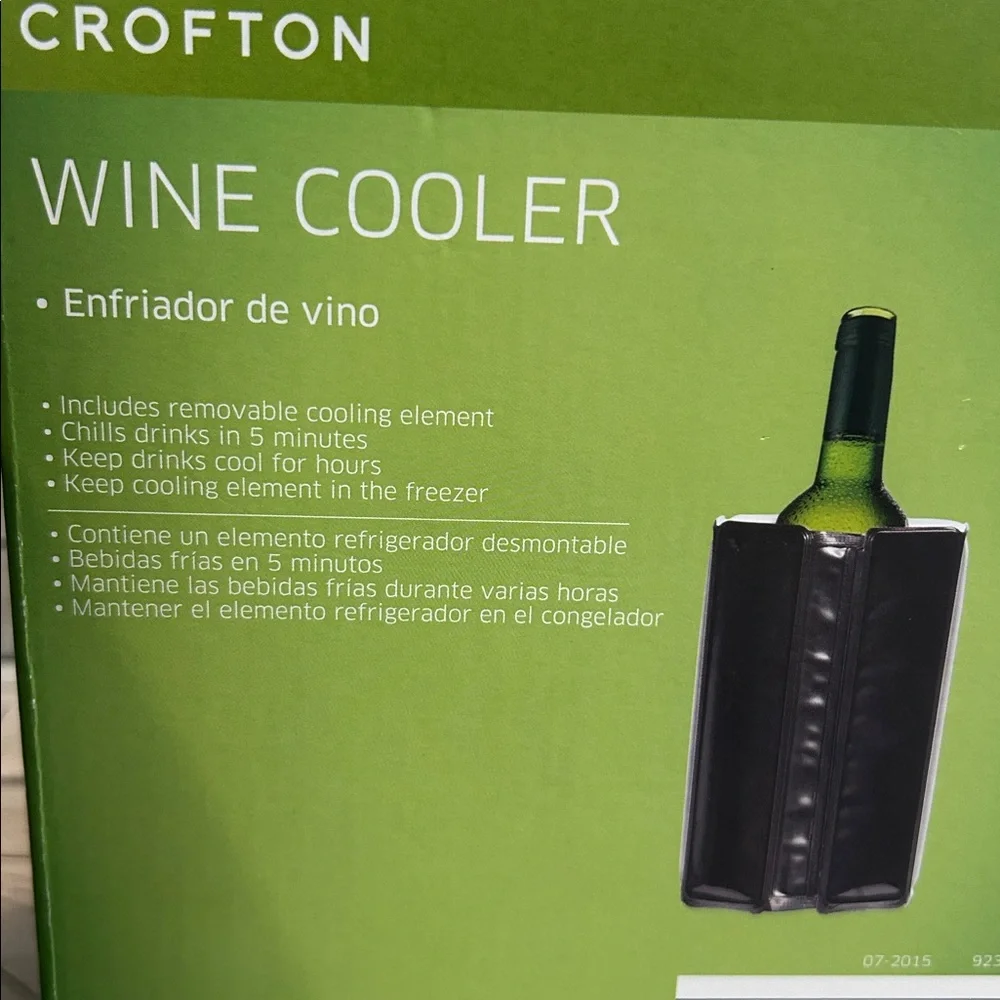 New Crofton Black Wine Cooler With Removable Cooling Element Convenient Quick